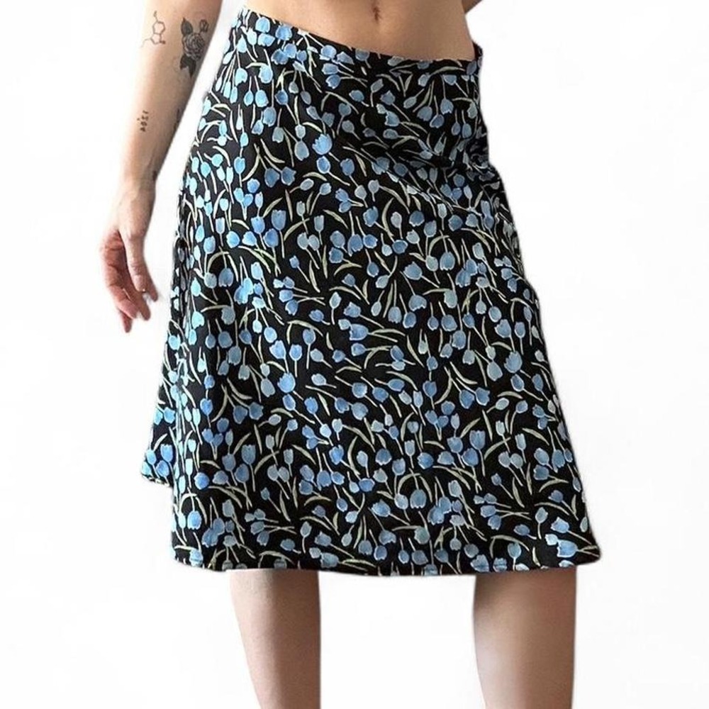 Vintage Dress Barn floral bias cut skirt